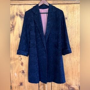 Vintage Kraeler Embroidered Open Coat
